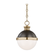 Suspension en acier laiton vieilli et bronze patiné 24x31cm Latham - Corbett Lighting