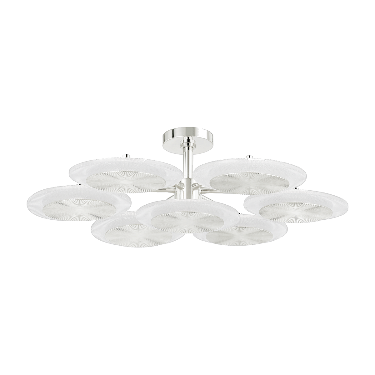 Deckenleuchte aus poliertem Nickelstahl 96x26cm Topaz - Corbett Lighting
