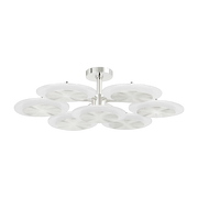 Plafonnier en acier nickel poli 96x26cm Topaz - Corbett Lighting
