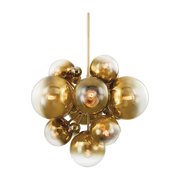 Suspension en acier laiton poli ancien 91x77cm Kyoto - Corbett Lighting
