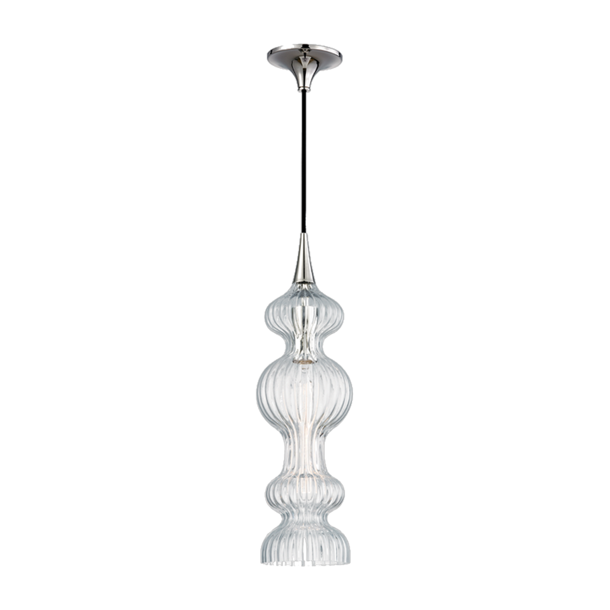 Hängeleuchte aus poliertem Nickelstahl 15x52cm Pomfret - Hudson Valley Lighting