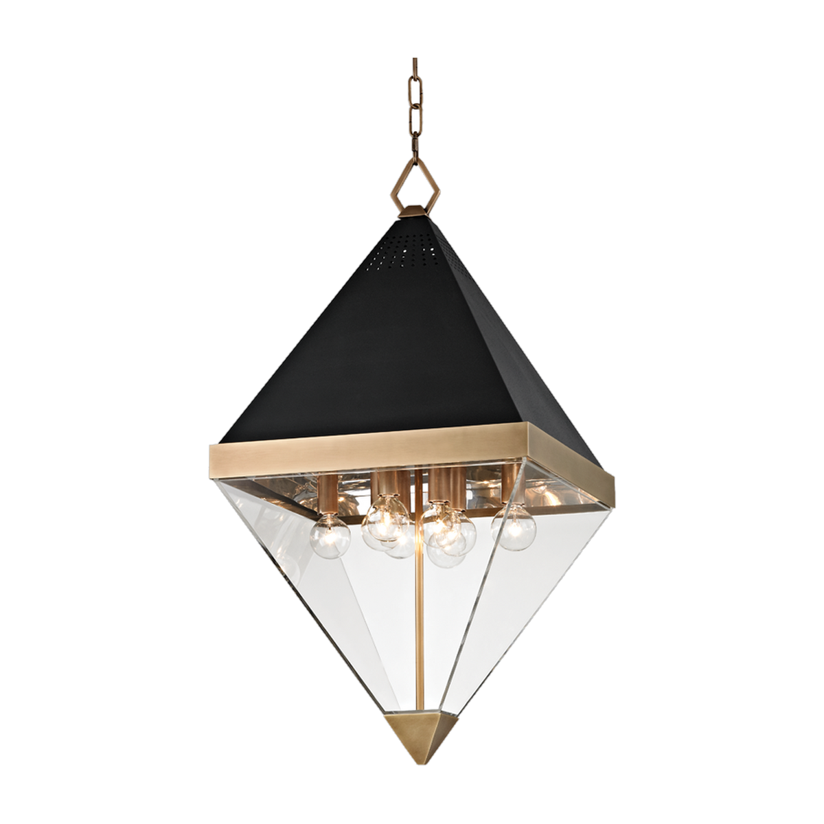 Suspension en acier laiton vieilli 38x72cm Coltrane - Hudson Valley Lighting