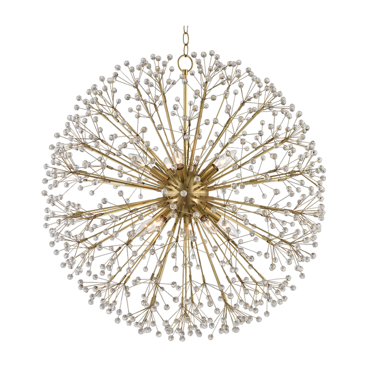 Suspension en acier laiton vieilli 74cm Dunkirk - Hudson Valley Lighting