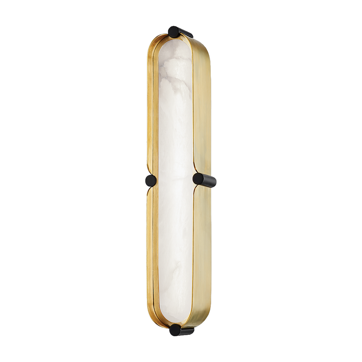 Bathroom wall light in aged brass and black 8x41cm Tribeca - Hudson Valley Lighting