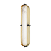 Applique de salle de bain en laiton laiton vieilli et noir 8x41cm Tribeca - Hudson Valley Lighting