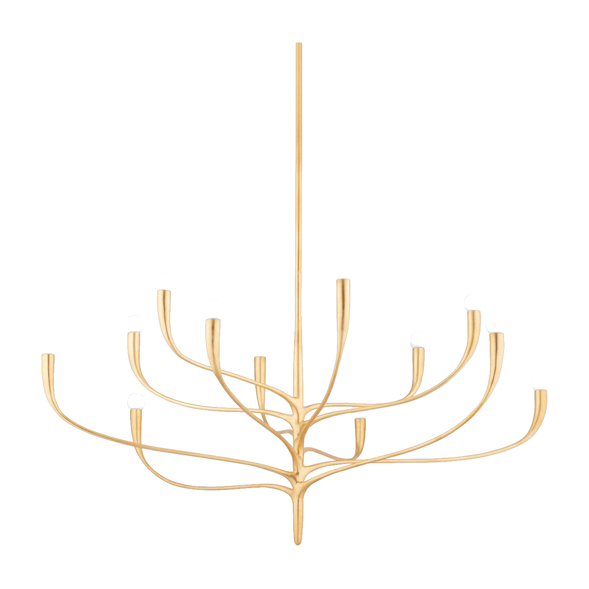 Suspension en acier feuille d'or ancienne 131x67cm Labra - Hudson Valley Lighting