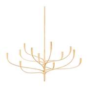 Suspension en acier feuille d'or ancienne 131x67cm Labra - Hudson Valley Lighting