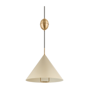 Patinated brass and sand pendant light 46x43cm Fontana - Troy Lighting