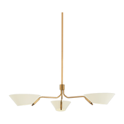 Patinated brass and sand steel pendant light 109x22cm Sacramento - Troy Lighting