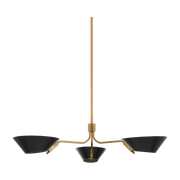 Suspension en acier laiton patiné et noir doux 109x22cm Sacramento - Troy Lighting