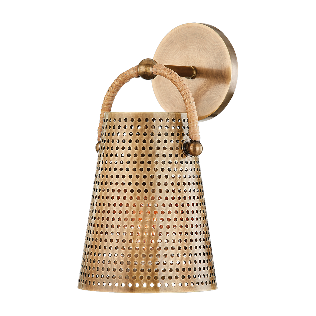 Applique murale en acier laiton patiné 16x31cm Nile - Troy Lighting