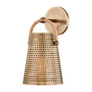 Patinated brass steel wall light 16x31cm Nile - Troy Lighting