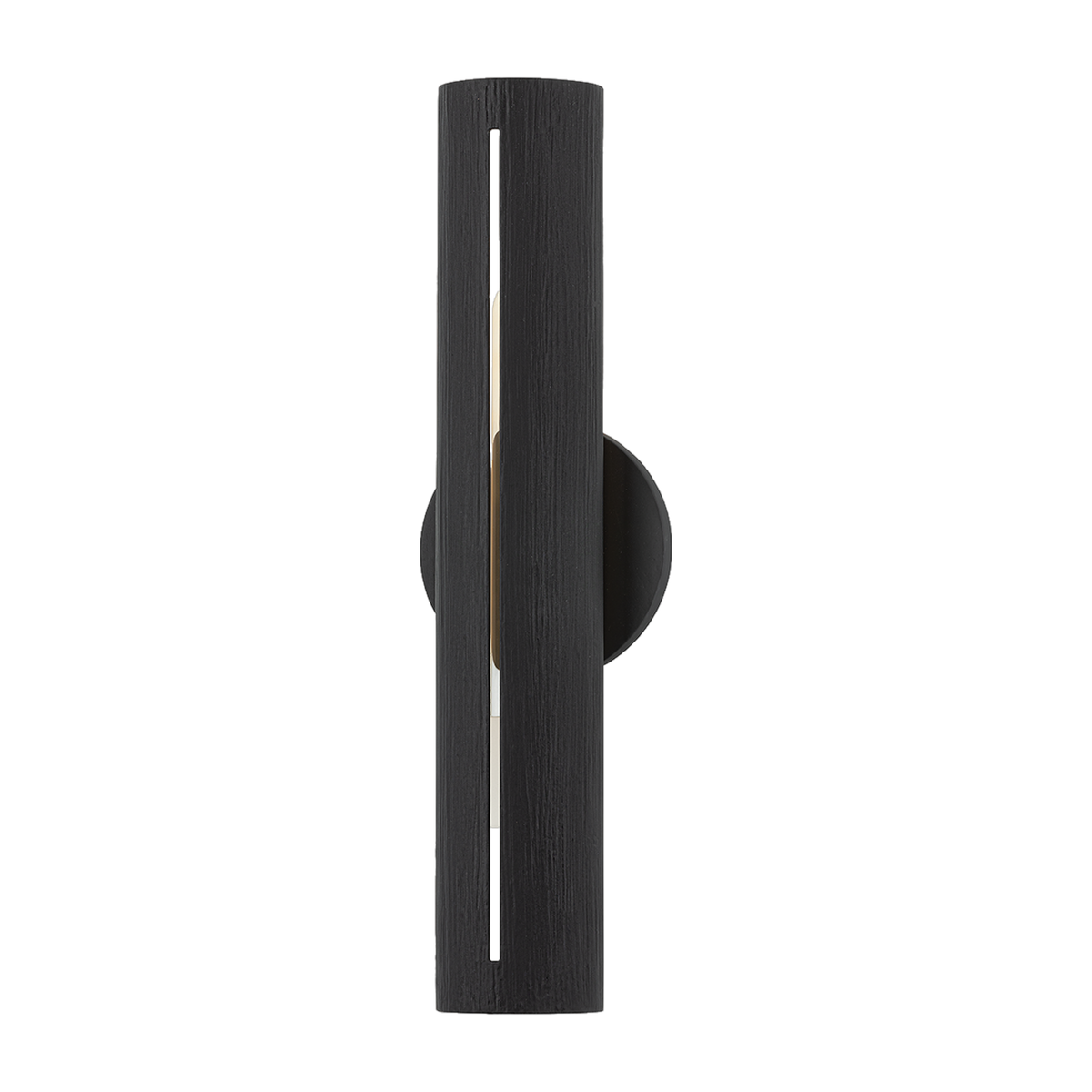 Applique murale en acier noir texturé 13x45cm Brandon - Troy Lighting