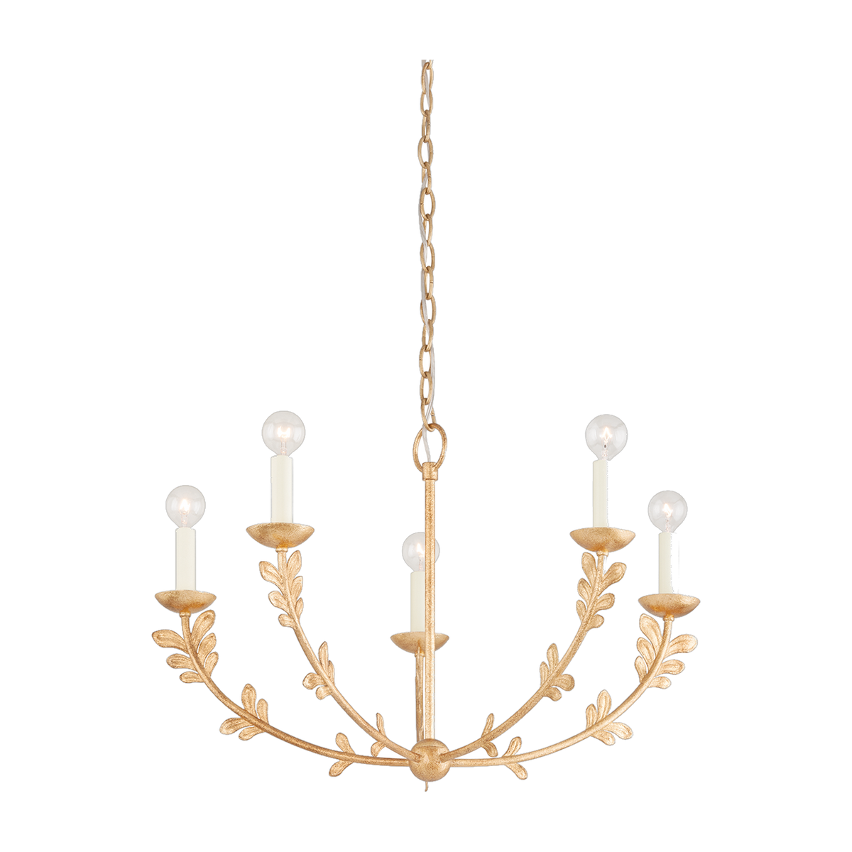 Suspension en acier feuille d'or ancienne 71x44cm Florian - Troy Lighting