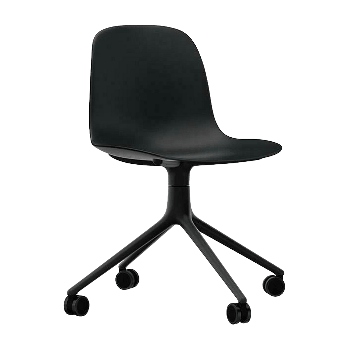Form Chair Swivel 4W Black Alu - Normann Copenhagen - The Cool Republic