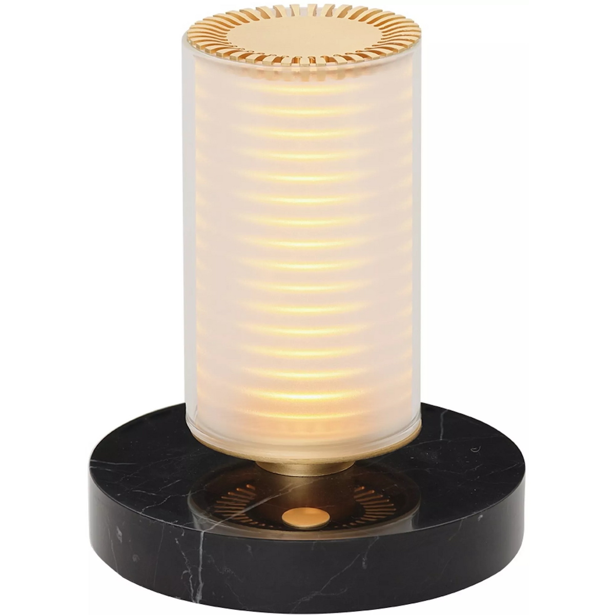 Lampe portable en marbre noir et verre Frechin - DCW Editions