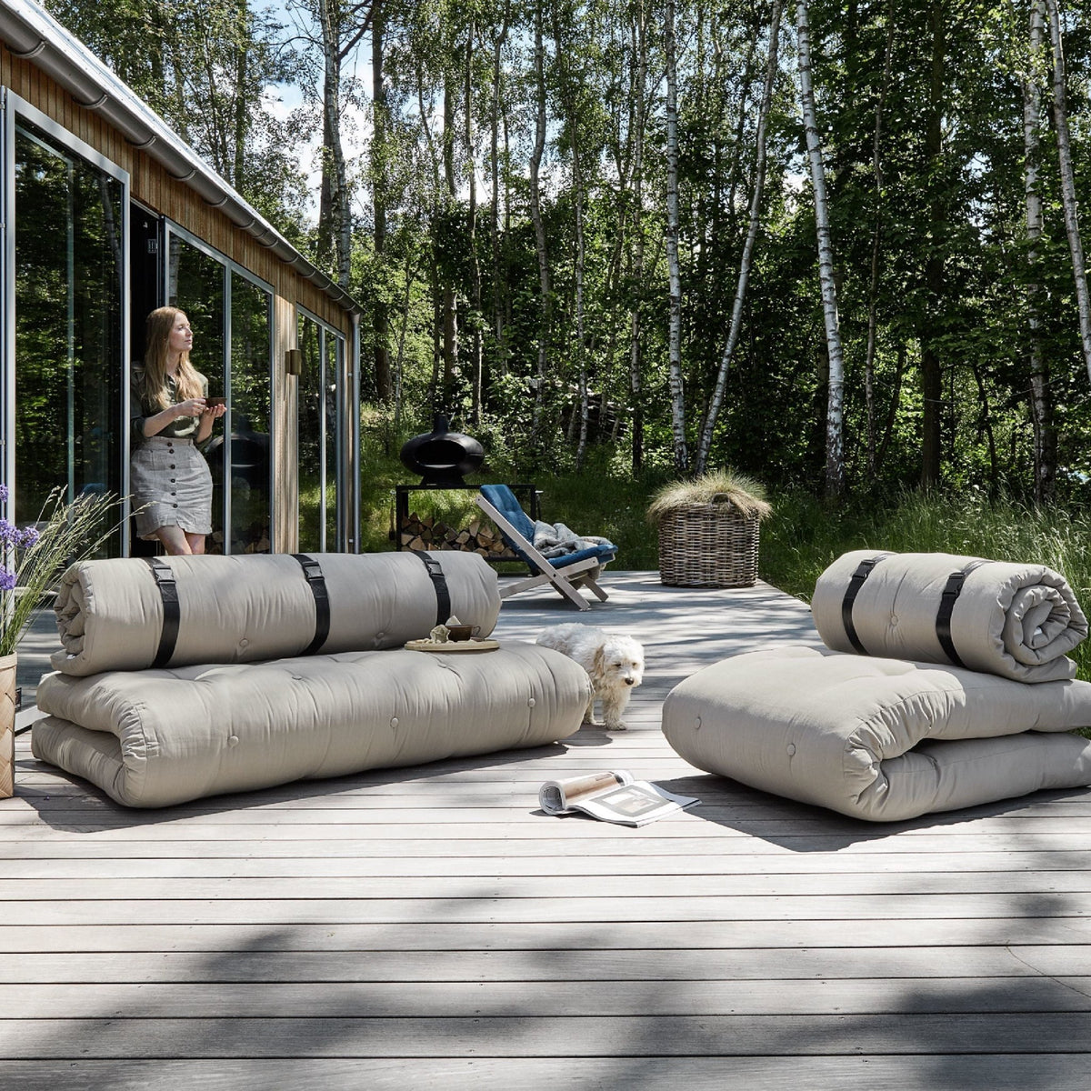 Futon canapé de jardin dépliable Buckle-up - Karup Design - The Cool Republic