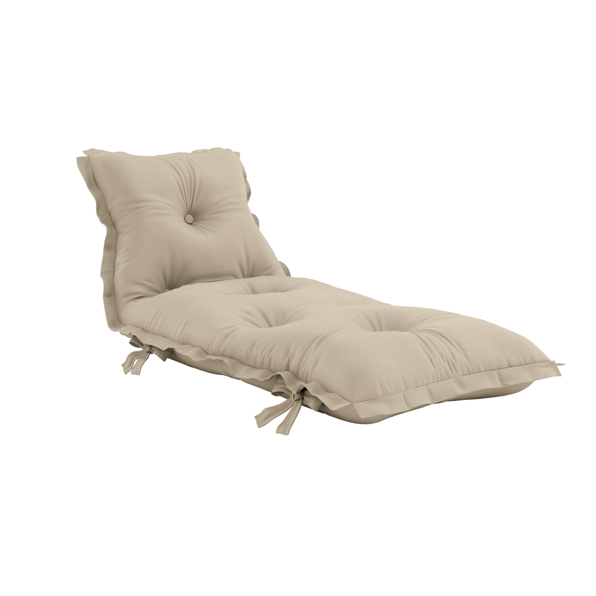 Futon d'extérieur en acrylique beige 80x135x65cm Sit and sleep - Karup Design - The Cool Republic