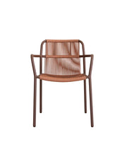 Sedia da esterno in alluminio termolaccato e corda ruggine 60x63x81cm Sweep - Vincent Sheppard