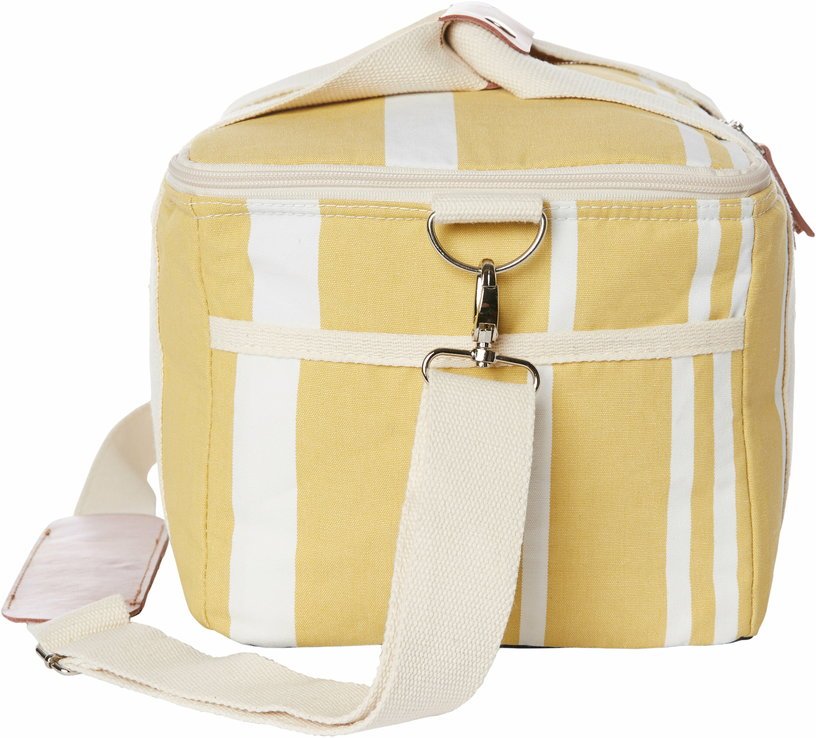 Glacière aux rayures jaunes et blanches vintage Premium - Business & Pleasure - The Cool Republic