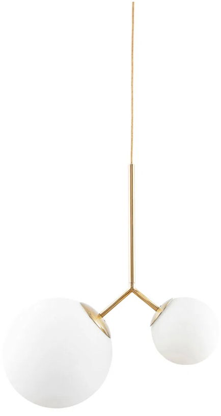 Globe rond en verre opaque pour la suspension lampe twice - House Doctor