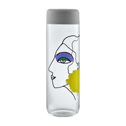 Gourde avec couvercle gris Rock & Pop Finesse - Nude Glass - The Cool Republic