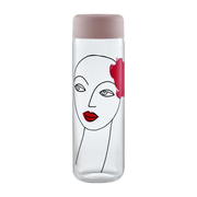 Gourde avec couvercle rose Rock & Pop Finesse - Nude Glass - The Cool Republic