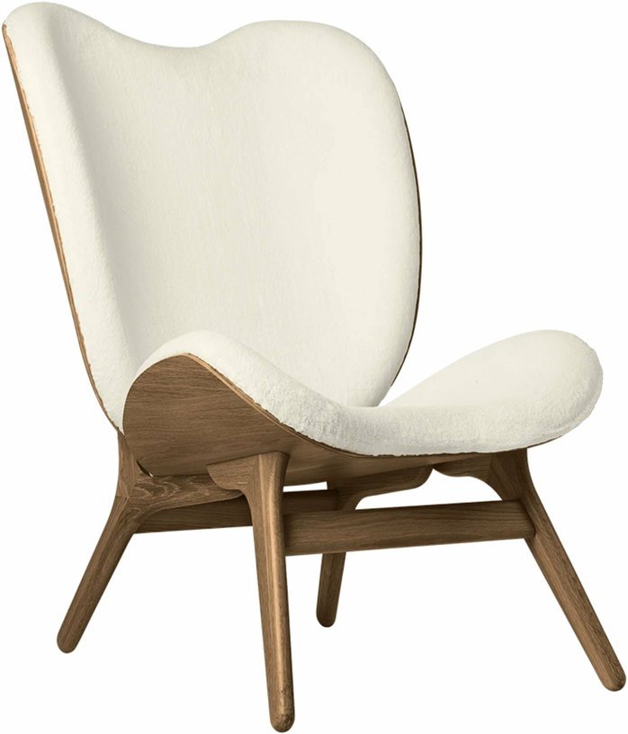 Grand fauteuil blanc en chêne foncé A Conversation Piece - UMAGE - The Cool Republic