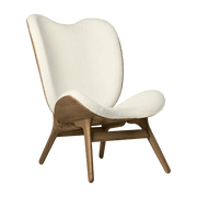 Grand fauteuil blanc en chêne foncé A Conversation Piece - UMAGE - The Cool Republic