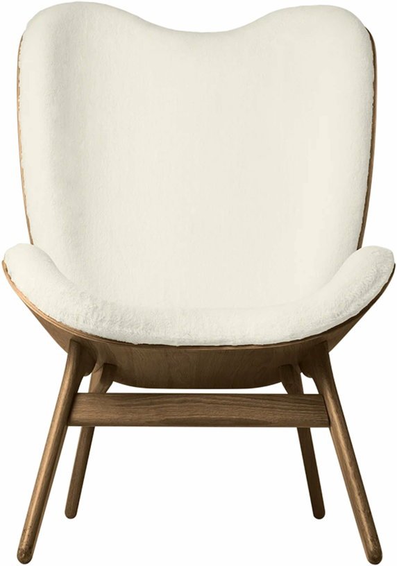 Grand fauteuil blanc en chêne foncé A Conversation Piece - UMAGE - The Cool Republic