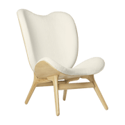 Grand fauteuil blanc en chêne naturel A Conversation Piece - UMAGE - The Cool Republic