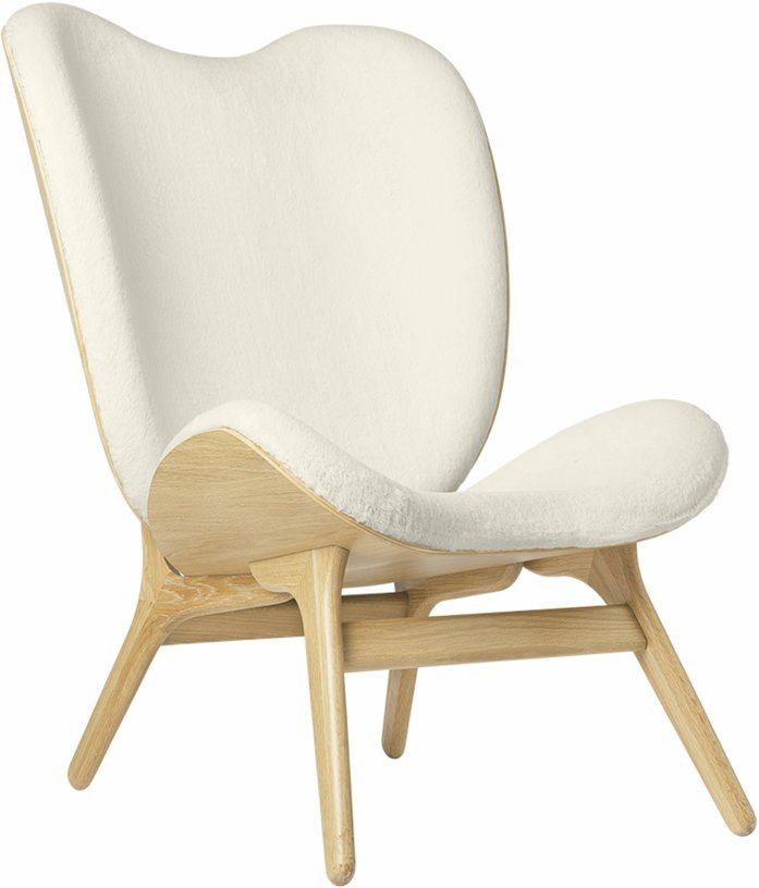 Grand fauteuil blanc en chêne naturel A Conversation Piece - UMAGE - The Cool Republic