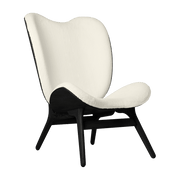 Grand fauteuil blanc en chêne noir A Conversation Piece - UMAGE - The Cool Republic
