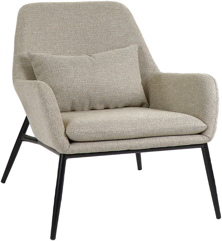 Grand fauteuil confort en tissu beige Hailey - Pomax - The Cool Republic