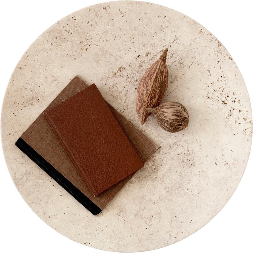 Grand plat beige en travertin brut 5 x 50 cm Collect SC55 - &tradition - The Cool Republic