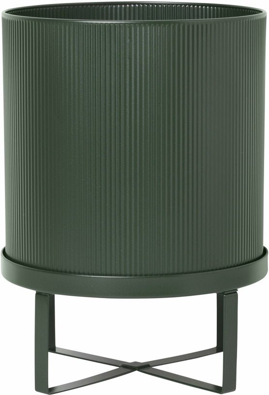 Grand pot de jardinage en acier vert foncé 28 x 38 cm Bau - Ferm Living - The Cool Republic