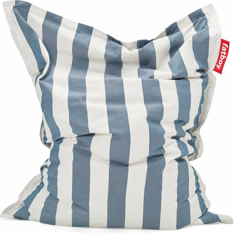 Grand pouf extérieur rayé bleu océan Original Outdoor - Fatboy - The Cool Republic