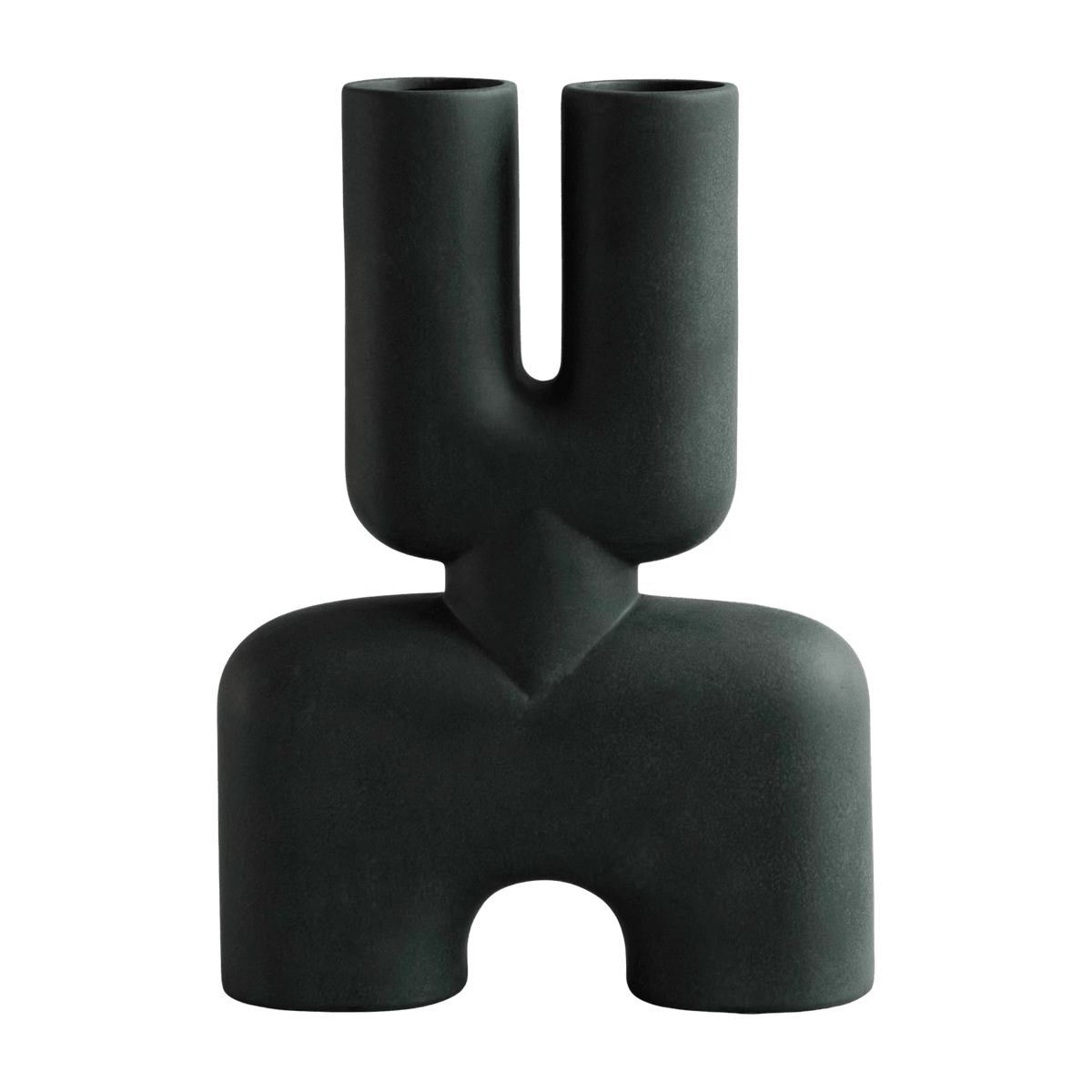 Grand Vase en céramique noir Cobra Double - 101 Copenhagen - The Cool Republic