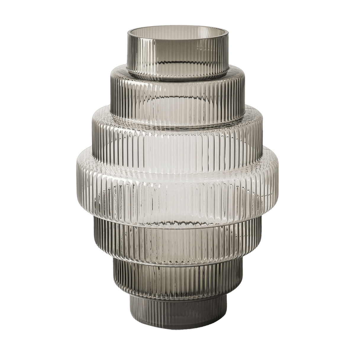 Grand vase en verre gris Steps - Pols Potten - The Cool Republic