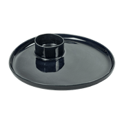 Grande assiette à tapas plate en grès bleu marine 15 cm - Serax - The Cool Republic