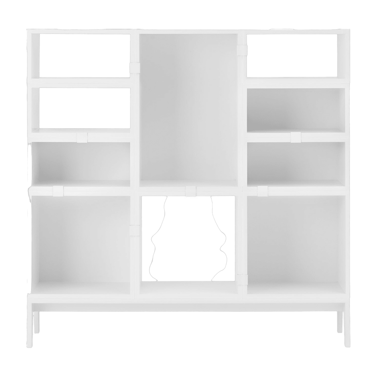 Grande bibliothèque blanche en chêne Stacked - Muuto - The Cool Republic