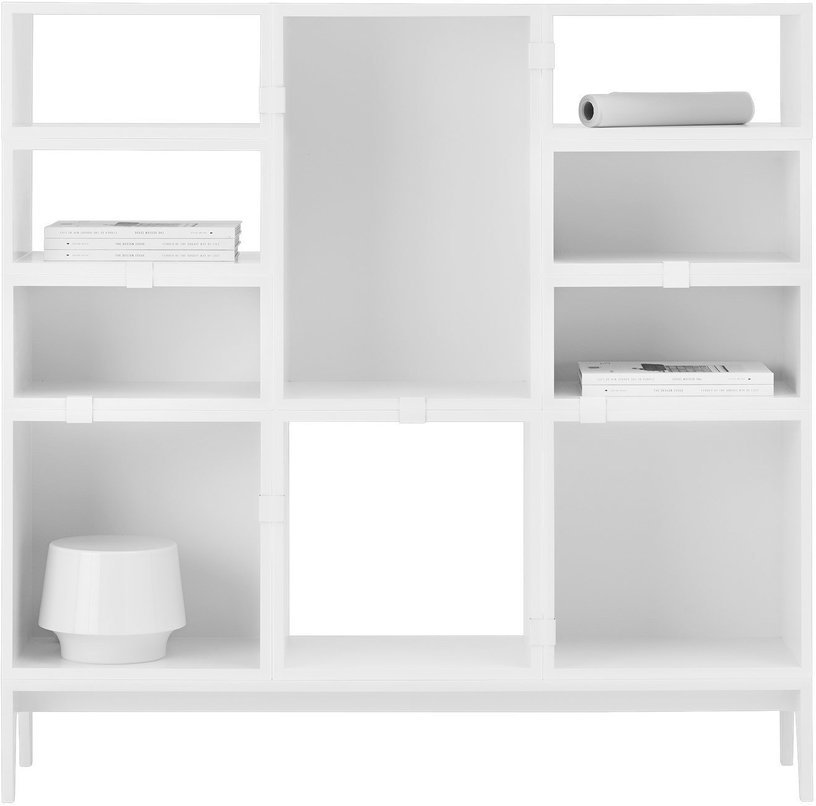 Grande bibliothèque blanche en chêne Stacked - Muuto - The Cool Republic