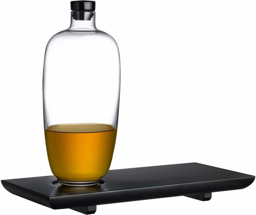 Grande bouteille de whisky avec plateau en bois Malt - Nude Glass - The Cool Republic