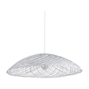 Grande suspension rotin blanche Satelise - Forestier - The Cool Republic