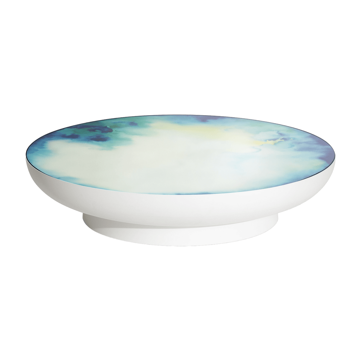 Grande table basse bleu-jaune 110 cm Francis - Petite Friture - The Cool Republic