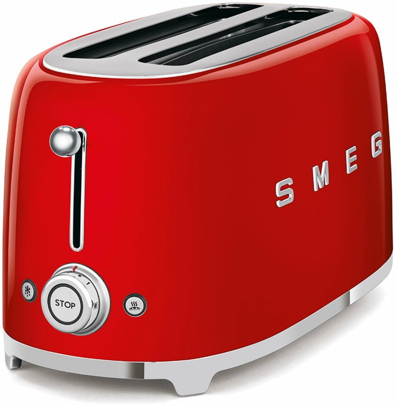 Grille - pain 2 grandes fentes rouge Années 50 - Smeg - The Cool Republic