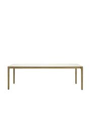 Table à manger d'extérieur rectangulaire en teck et céramique blanc 300x100cm Elko - Vincent Sheppard