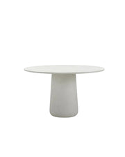 Mesa de comedor exterior redonda en cemento salpicado 130x75cm Mistral - Vincent Sheppard