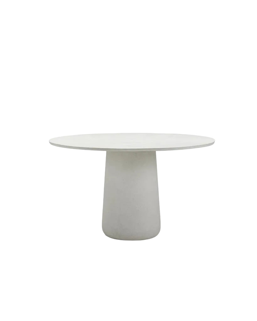 Round Outdoor Dining Table in Speckled Cement 130x75cm Mistral - Vincent Sheppard