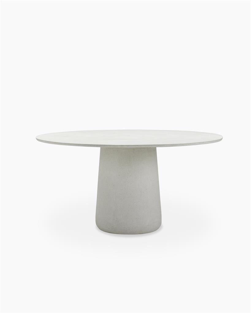 Round outdoor dining table in speckled cement 150x75cm Mistral - Vincent Sheppard